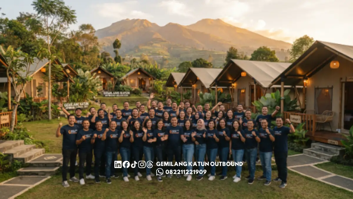 Rombongan menginap dalam paket outbound Malang 2 hari 1 malam